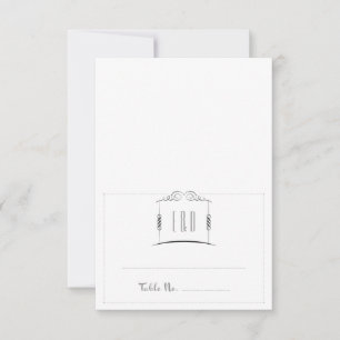 Sous la carte d'escorte du Mariage juif Chuppah