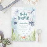 Sous La Carte D'Invitation Du Baby shower Maritime<br><div class="desc">Cette belle invitation au baby shower est parfaite pour n'importe quelle maman ! Sexe neutre donc c'est parfait pour les baby showers garçons,  baby showers filles ou douches que les parents attendent de découvrir le sexe! Visitez notre site web pour plus de design et d'inspiration : www.creativeuniondesign.com</div>