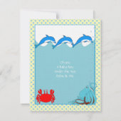 Sous la Faire-part de douche pour bébé de mer (Dos)