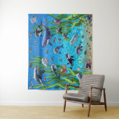 Sous La Fête De La Mer Bubbly Contexte Tapisserie (En situation)