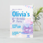 Sous la mer 5e anniversaire de fête Invitation (Debout devant)