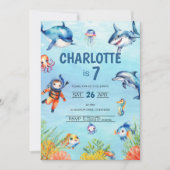Sous la mer 7e anniversaire Invitation (Devant)