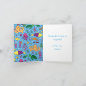 Sous la mer Animaux mignons Cartes de remerciement (Intérieur)