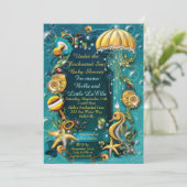 Sous la mer Baby Shower Invitations (Debout devant)