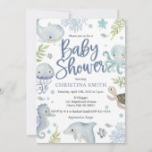 Sous la mer Baby Shower Invitations (Devant)