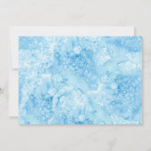 Sous la mer Bleu or fête d'anniversaire Invitation (Dos)