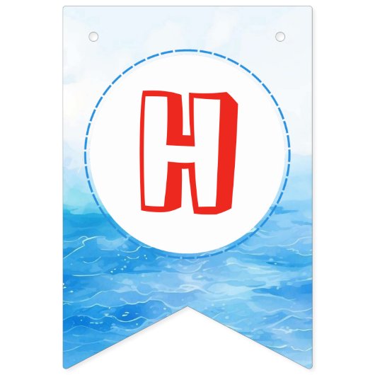 Sous La Mer Bonne Bannière D'Anniversaire Pour Enf (Deuxième drapeau)