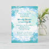 Sous la mer Custom Birthday Party Invitations (Debout devant)