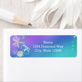 Sous la mer Étiquettes de adresse de la fête magiq (En situation)