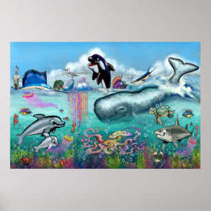 Sous la mer Grande affiche