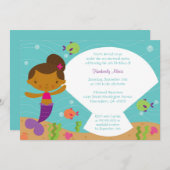 Sous la mer invitation à la fête d'anniversaire de (Devant / Derrière)