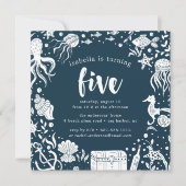 Sous la mer | Invitation à la fête du cinquième an (Devant)