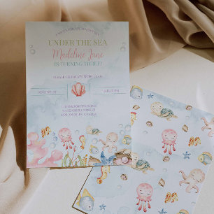 Sous la mer Invitation Anniversaire Océan Annivers