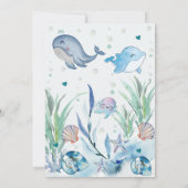 sous la mer invitation bébé garçon douche (Dos)