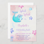 Sous la mer Invitation d'anniversaire (Devant / Derrière)