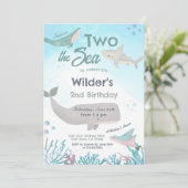 Sous la mer Invitation d'anniversaire 2 (Debout devant)