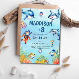 Sous la mer Invitation d'anniversaire 8