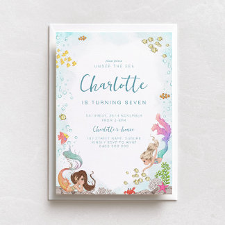Sous la mer, Invitation d'anniversaire de Sirène