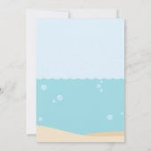 Sous la mer Invitation d'anniversaire en bleu et v (Dos)