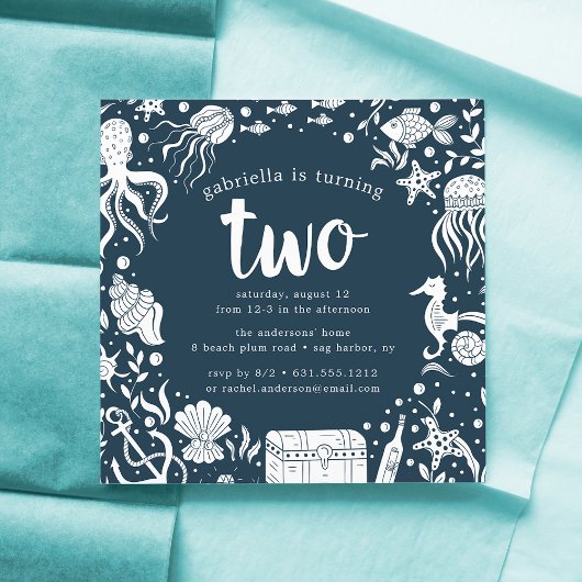 Sous la mer | Invitation de fête d'anniversaire
