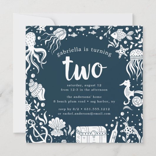 Sous la mer | Invitation de fête d'anniversaire (Devant)