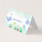 Sous la mer océan fête buffet cartes de tente (Front)