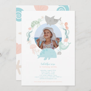 Sous la mer Photo Invitation Anniversaire