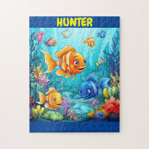 Sous la mer puzzle de poissons colorés pour les en