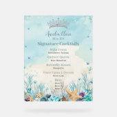 Sous la mer Quinceanera Cocktails Bar Menu (Recto)