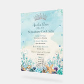 Sous la mer Quinceanera Cocktails Bar Menu (Angle)