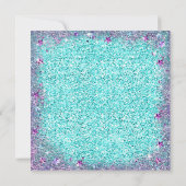 Sous la mer Sirène Invitations d'anniversaire (Dos)