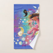 Sous La Mer Sirène Océan Purple Turquoise (Serviette à main)