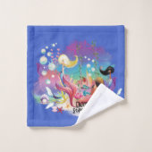 Sous La Mer Sirène Océan Purple Turquoise (Gant de toilette)