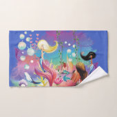 Sous La Mer Sirène Océan Purple Turquoise (Serviette à main)