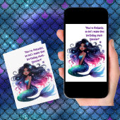 Sous la mer Sirène photo Carte de voeux d'annivers