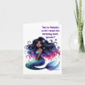 Sous la mer Sirène photo Carte de voeux d'annivers (Devant)