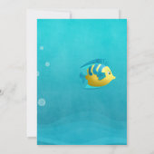 Sous la Mer Sirène Princesse Invitation d'annivers (Dos)