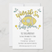 Sous la mer Sous-marin Baby Shower Invitations (Devant)