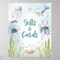 Sous La Poster Cadeaux/Cartes Baby showers De Mer