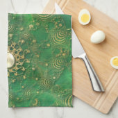 Sous la serviette de cuisine Emerald Sea (Quart Plié)