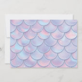 Sous La Sirène De Mer Invitation Anniversaire (Dos)