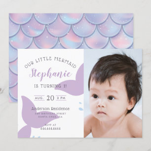 Sous La Sirène De Mer Invitation Anniversaire