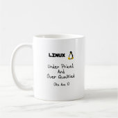 Sous la tasse eue le prix indiqué de Linux (Gauche)