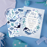 Sous l'Ahoy bleu mer C'est un Baby shower garçon<br><div class="desc">Sous l'Ahoy bleu mer C'est un Baby shower garçon Invitation</div>