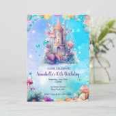 Sous l'Aquarelle de la mer Invitation pour l'anniv (Debout devant)