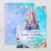 Sous l'Aquarelle de la mer Invitation pour l'anniv (Devant / Derrière)