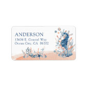 Sous l'aquarelle de mer Étiquette (Devant)