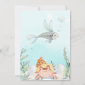 Sous l'aquarelle de mer Invitation d'anniversaire (Dos)