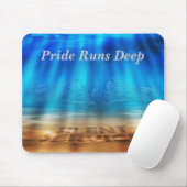 Sous l'argent de tapis de souris de l'eau (Avec souris)