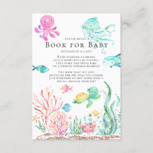 Sous le Baby shower de mer Livre pour la carte béb